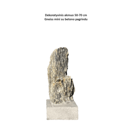 Dekoratyvinis akmuo 50-70 cm Gneiss mini su betono pagrindu