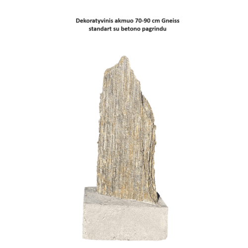 Dekoratyvinis akmuo 70-90 cm Gneiss standart su betono pagrindu