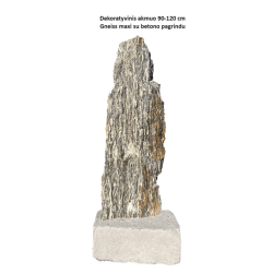 Dekoratyvinis akmuo 90-120 cm Gneiss maxi su betono pagrindu